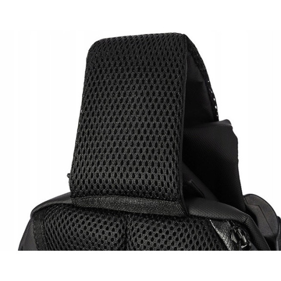 Czarna Saszetka na Ramię z USB Męska Damska (I222)