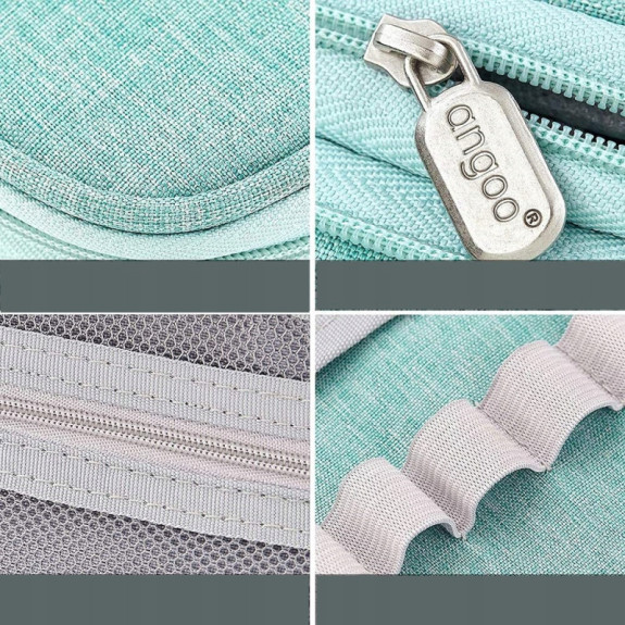 Miętowy Piórnik Organizer Szkolny Saszetka