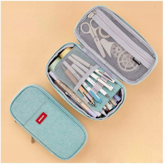 Miętowy Piórnik Organizer Szkolny Saszetka