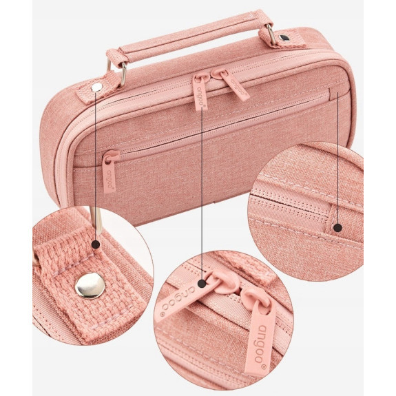 Duży Różowy Organizer Piórnik Szkolny