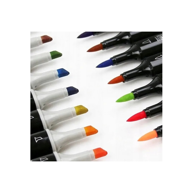 Dwustronne Markery Pisaki Alkoholowe 80 sztuk