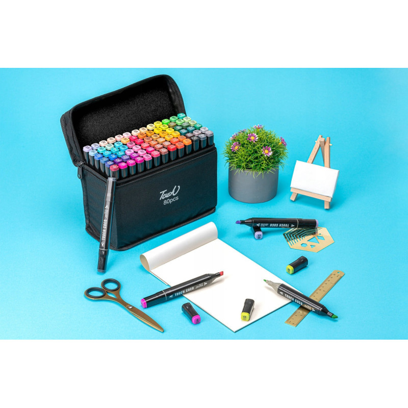 Dwustronne Markery Pisaki Alkoholowe 80 sztuk