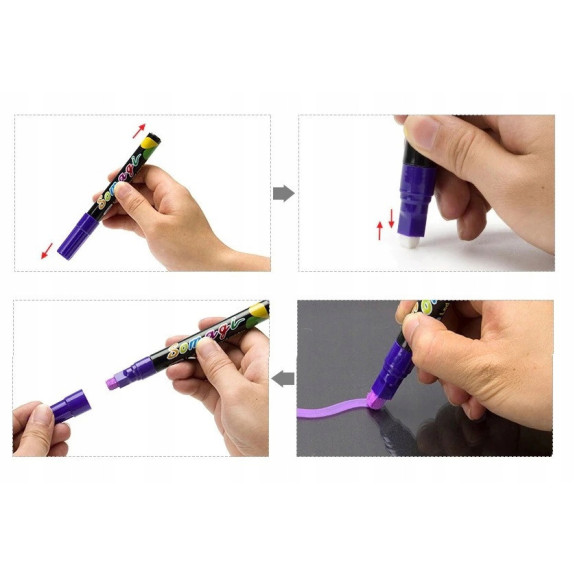 Markery Kredowe Do Tablic Szyb 8szt 6mm (C026) Markery Kredowe Do Tablic Szyb 8szt 6mm (C026)