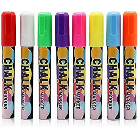 Markery Kredowe Do Tablic Szyb 8szt 6mm (C026) Markery Kredowe Do Tablic Szyb 8szt 6mm (C026)