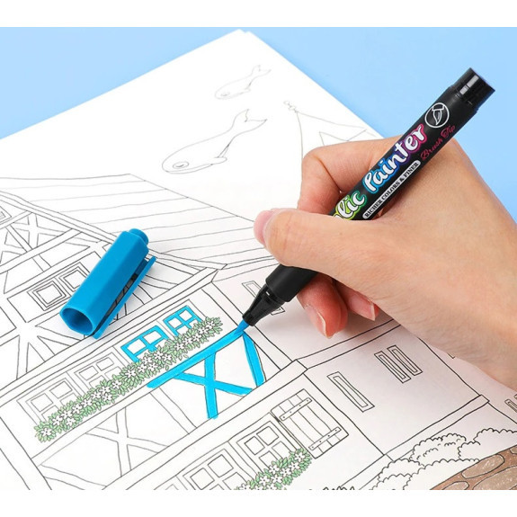 Pisaki Flamastry Mazaki Akrylowe 24 sztuki