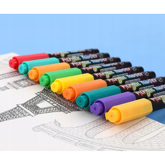 Pisaki Flamastry Mazaki Akrylowe 24 sztuki