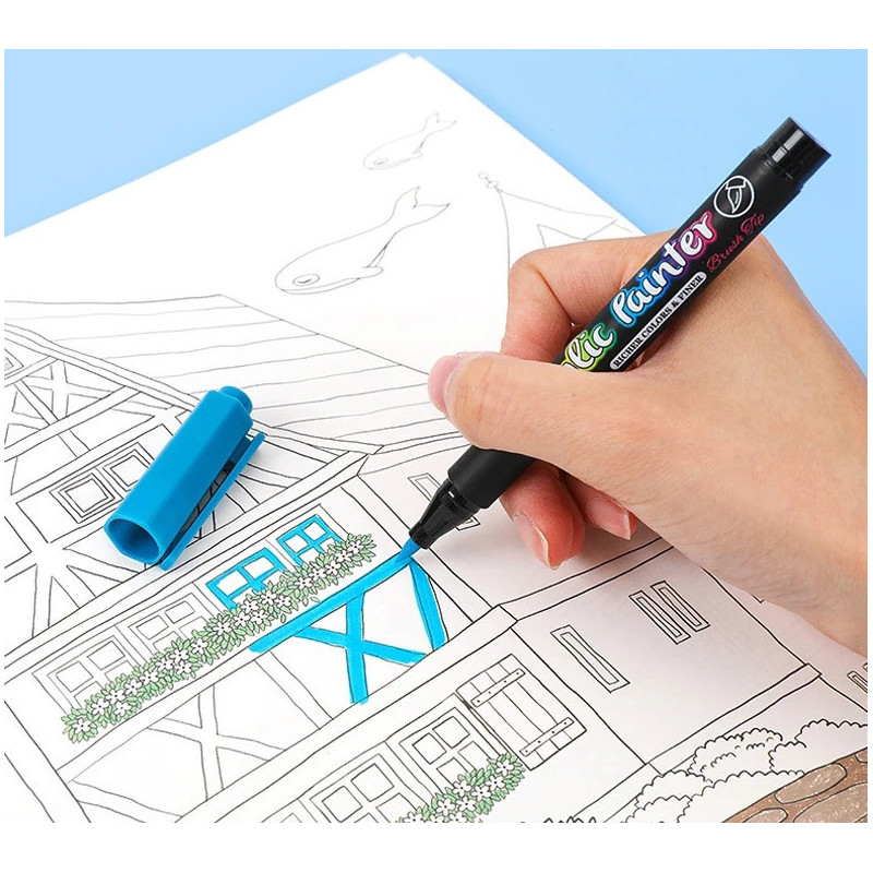 Pisaki Flamastry Mazaki Akrylowe 36 sztuk