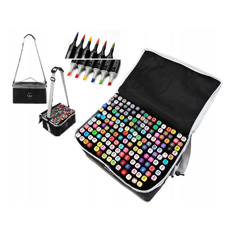 Dwustronne Markery Pisaki Alkoholowe 168 sztuk