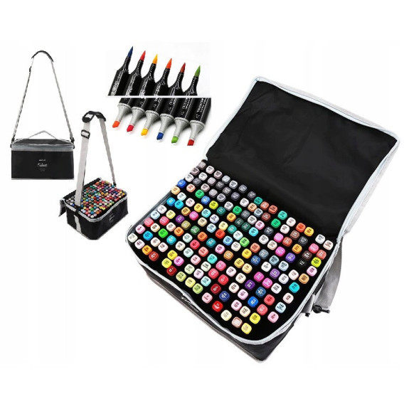 Dwustronne Markery Pisaki Alkoholowe 168 sztuk