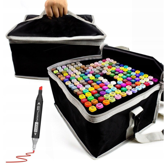 Dwustronne Markery Pisaki Alkoholowe 168 sztuk