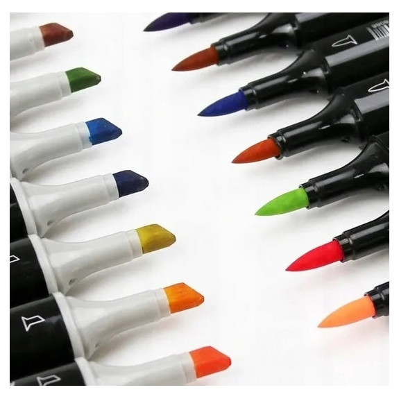 Dwustronne Markery Pisaki Alkoholowe 168 sztuk