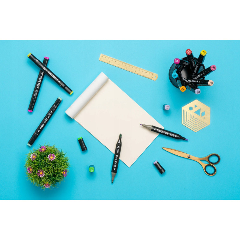 Dwustronne Markery Pisaki Alkoholowe 168 sztuk