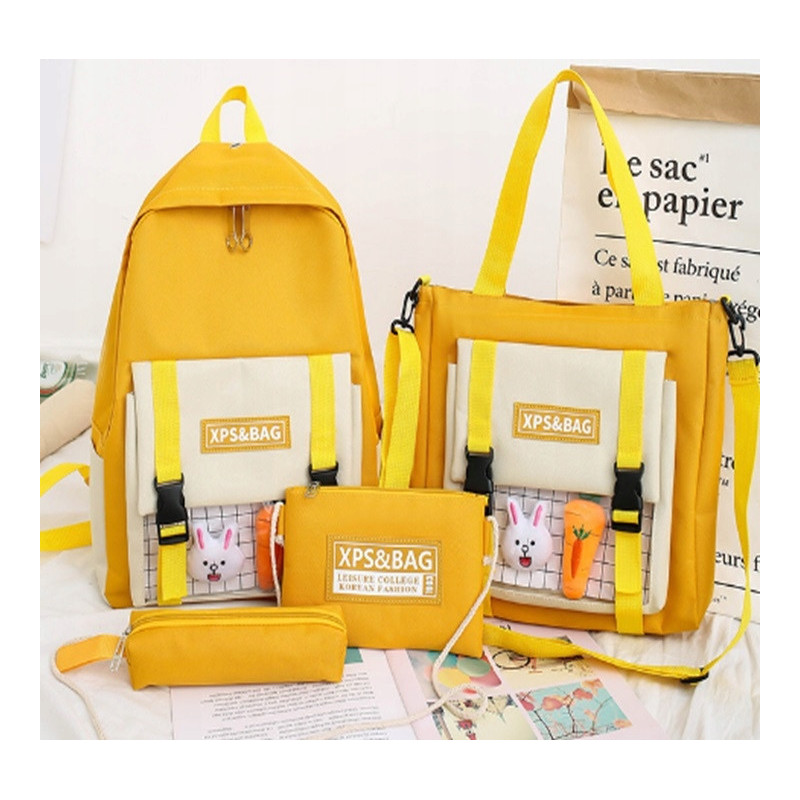 呕贸艂ty Plecak Szkolny Zestaw 4w1 - Plecakownia.pl馃帓