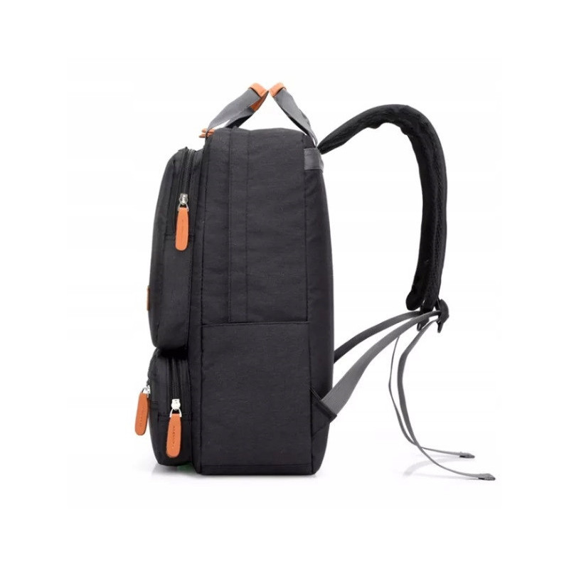 Lekki Plecak na Laptopa 15.6 Cali Vintage Czarny (I188)