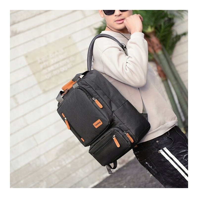 Lekki Plecak na Laptopa 15.6 Cali Vintage Czarny (I188)