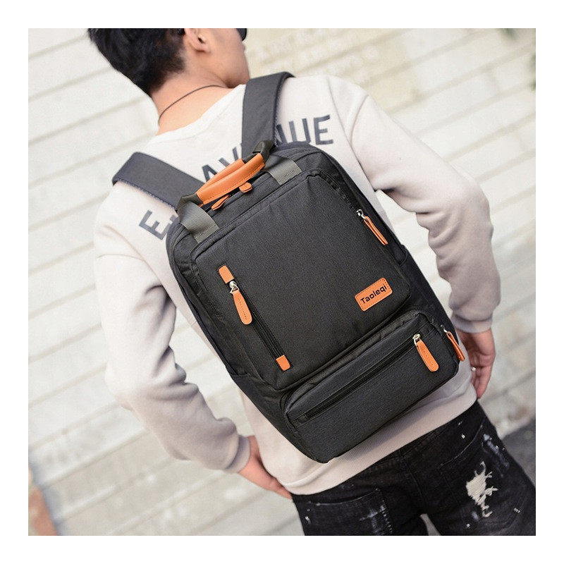 Lekki Plecak na Laptopa 15.6 Cali Vintage Czarny (I188)