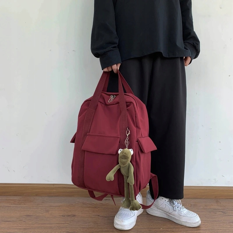 Bordowy Plecak Szkolny Młodzieżowy Miejski 🎒👌