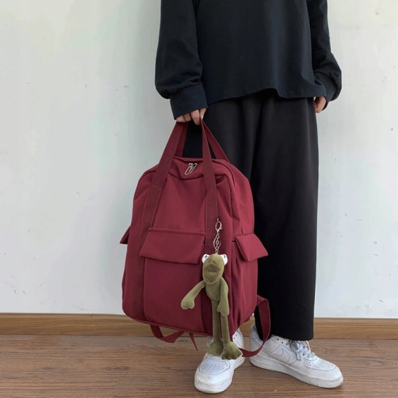 Bordowy Plecak Szkolny Młodzieżowy Miejski 🎒👌