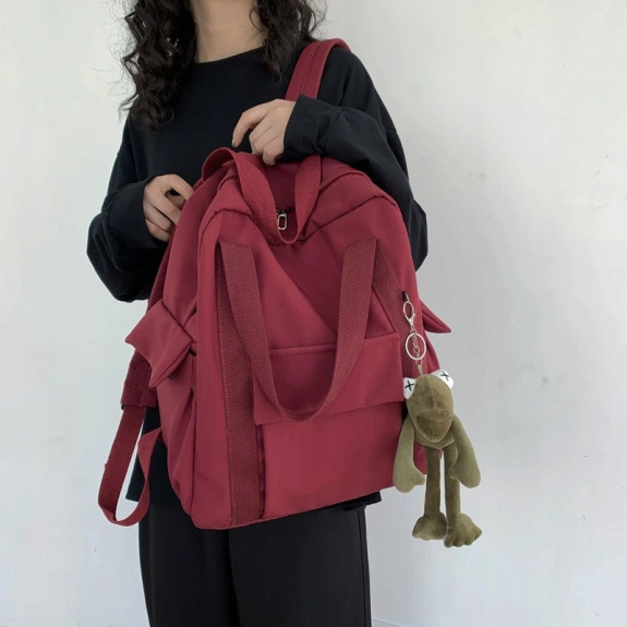 Bordowy Plecak Szkolny Młodzieżowy Miejski 🎒👌