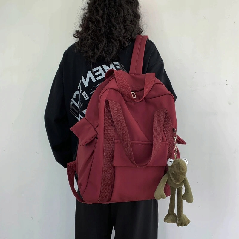 Bordowy Plecak Szkolny Młodzieżowy Miejski 🎒👌