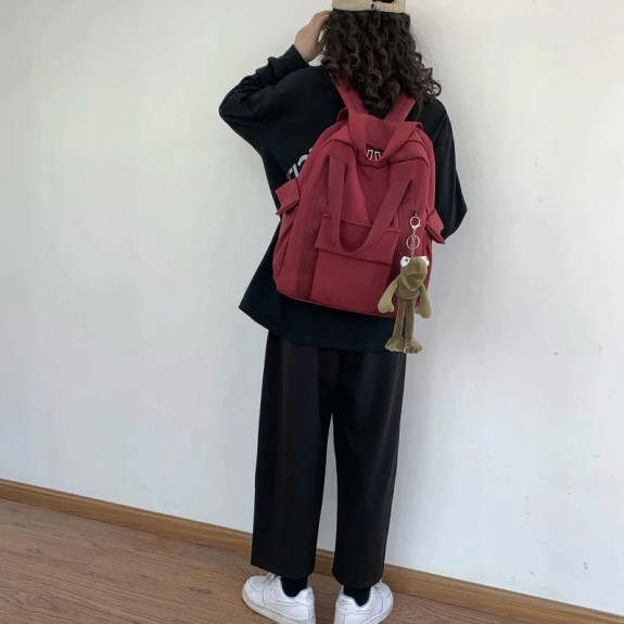 Bordowy Plecak Szkolny Młodzieżowy Miejski 🎒👌