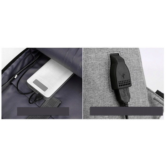 Nowoczesny Lekki Plecak na Laptopa 15.6 Cali USB Czerwony (I193)