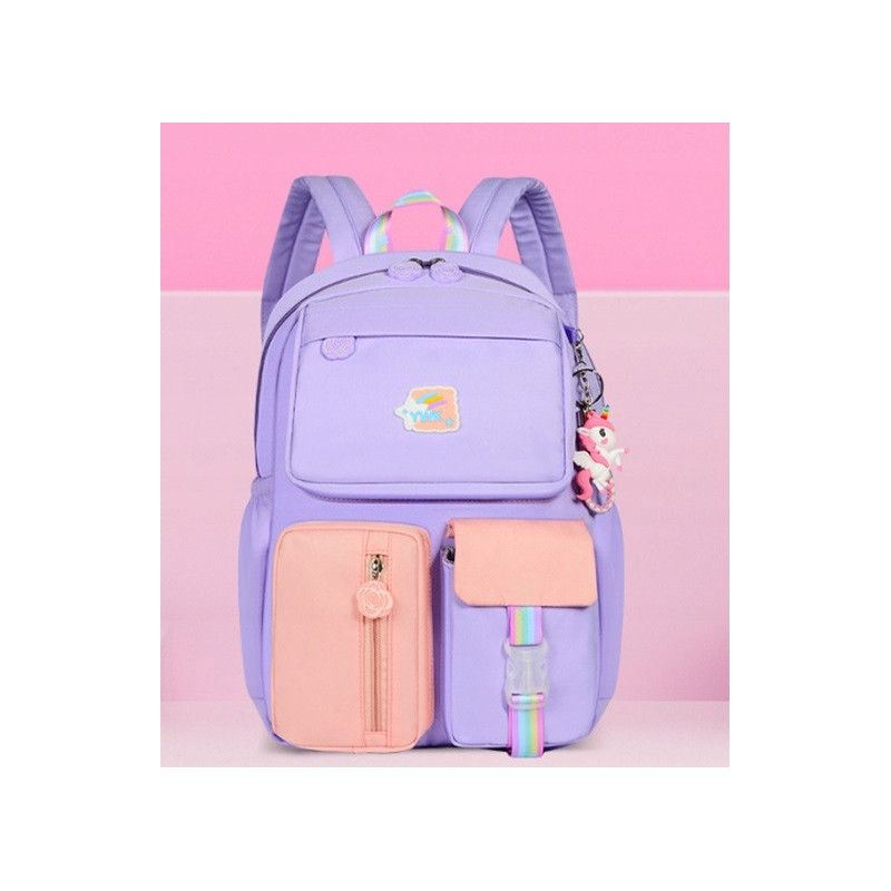 Fioletowy Plecak Szkolny dla Dziewczynki - Odkryj Magię Kolorów✨