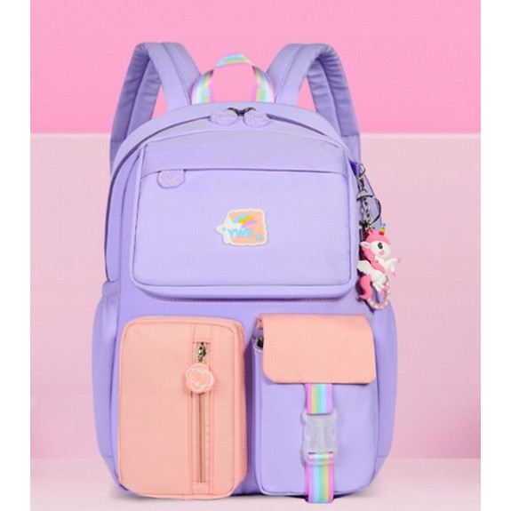 Fioletowy Plecak Szkolny dla Dziewczynki - Odkryj Magię Kolorów✨