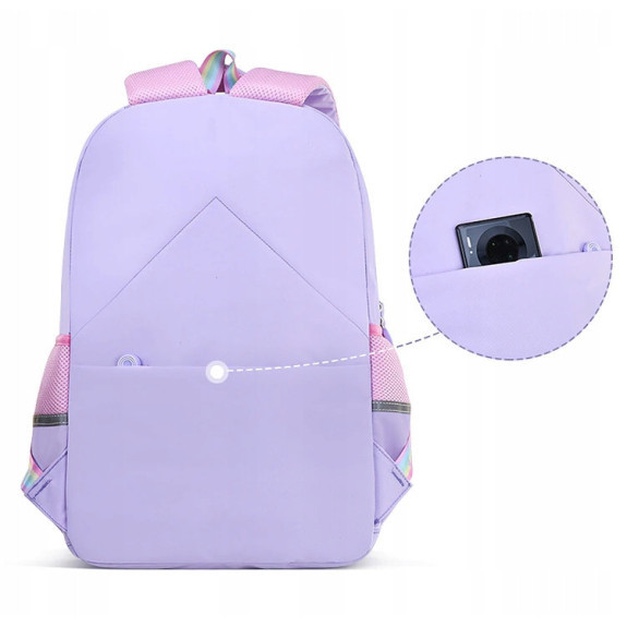 Fioletowy Plecak Szkolny dla Dziewczynki - Odkryj Magię Kolorów✨