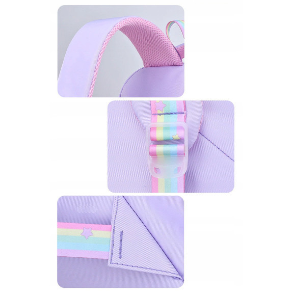 Fioletowy Plecak Szkolny dla Dziewczynki - Odkryj Magię Kolorów✨