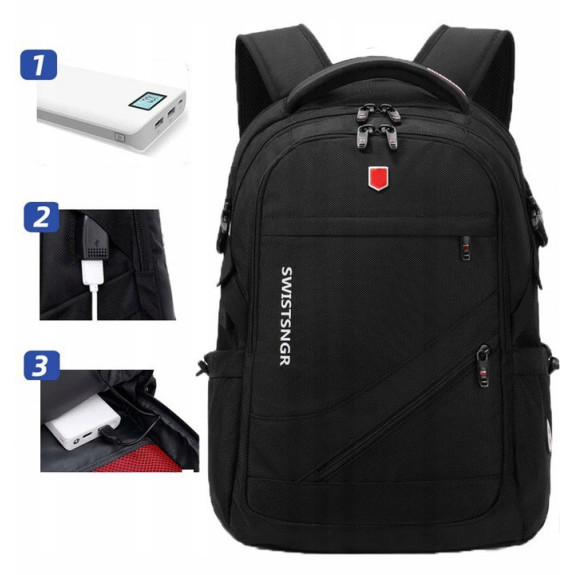 Wodoodporny Plecak na Laptopa 17 Cali USB (I084) Wodoodporny Plecak na Laptopa 17 Cali USB (I084)