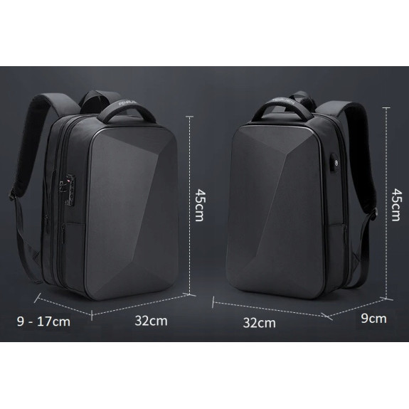 Plecak Antykradzieżowy na Laptop 15.6 Cali USB TSA (I179)