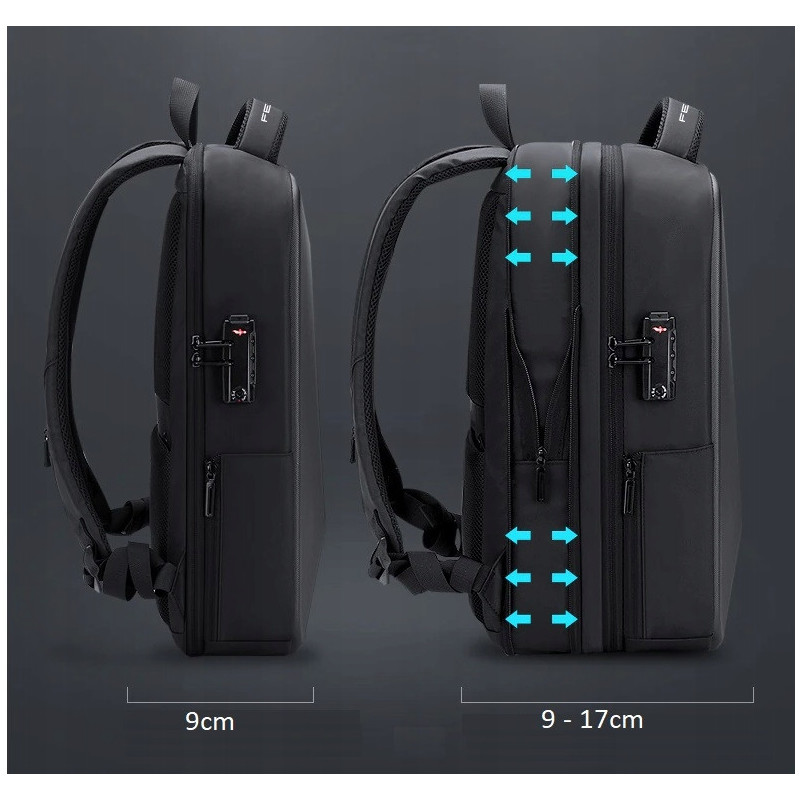 Plecak Antykradzieżowy na Laptop 15.6 Cali USB TSA (I179)