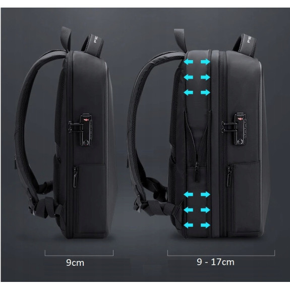 Plecak Antykradzieżowy na Laptop 15.6 Cali USB TSA (I179)