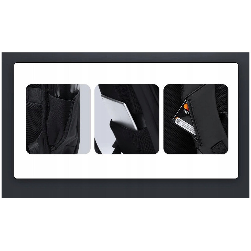 Plecak Antykradzieżowy na Laptop 15.6 Cali USB TSA (I179)