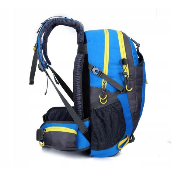 Niebieski Sportowy Plecak Turystyczny 40L Damski Męski