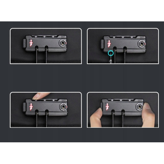 Plecak Antykradzieżowy na Laptop 15.6 Cali USB TSA (I179)