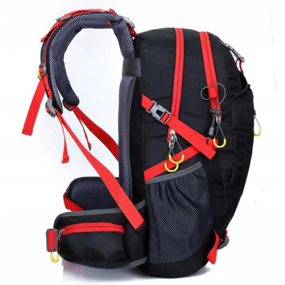 Czarny Sportowy Plecak Turystyczny 40L Damski Męski