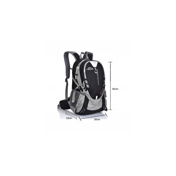 Szary Sportowy Plecak Turystyczny Wodoodporny 25L