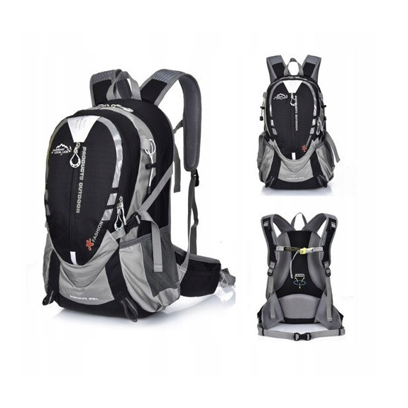 Szary Sportowy Plecak Turystyczny Wodoodporny 25L