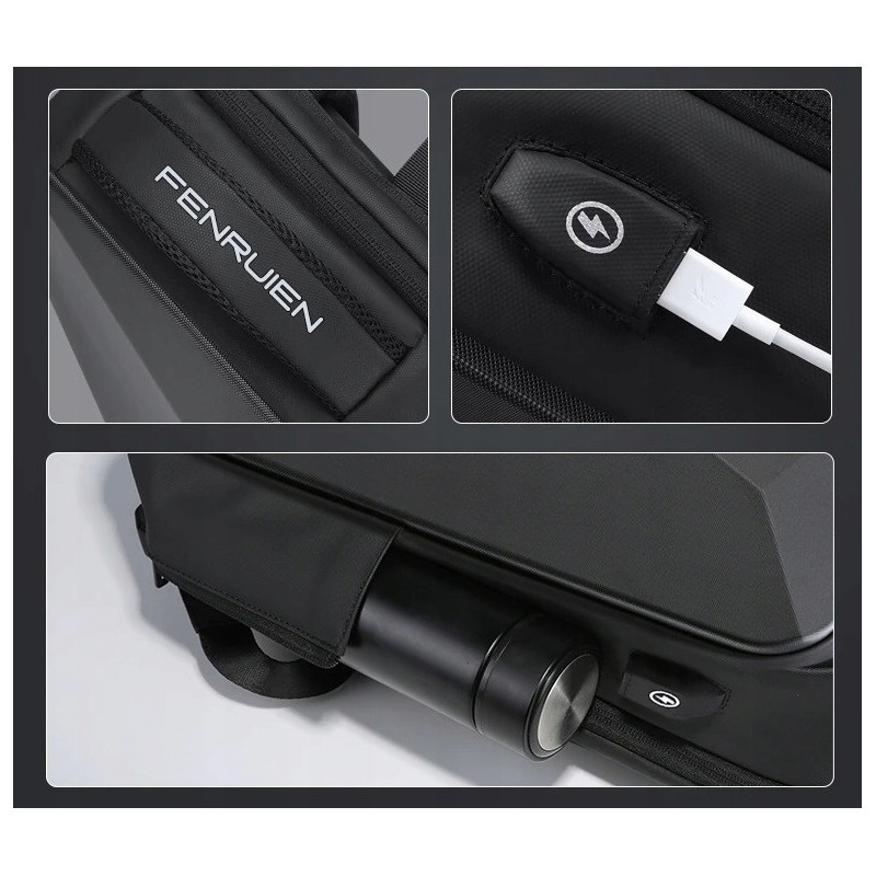 Plecak Antykradzieżowy na Laptop 15.6 Cali USB TSA (I179)