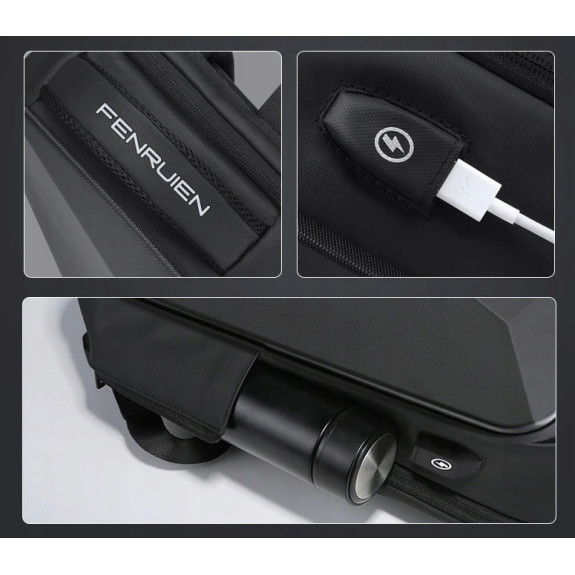 Plecak Antykradzieżowy na Laptop 15.6 Cali USB TSA (I179)