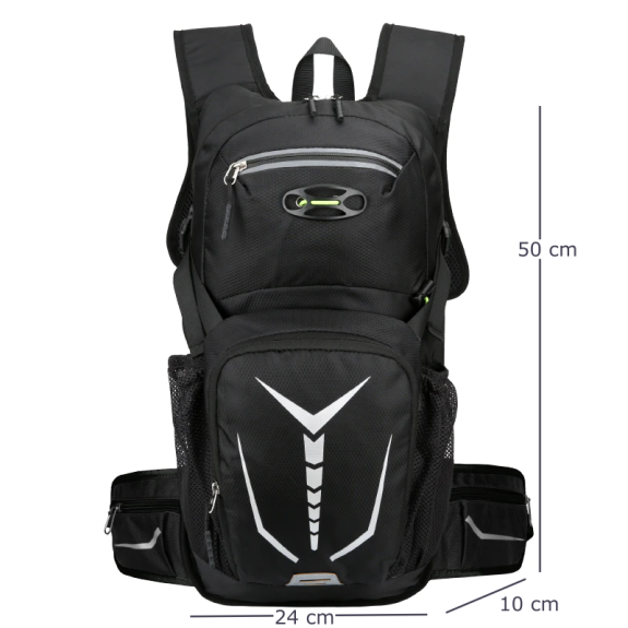 Sportowy plecak 12L damski męski czarny (PT004)