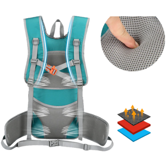 Sportowy plecak 12L damski męski szary (PT005)