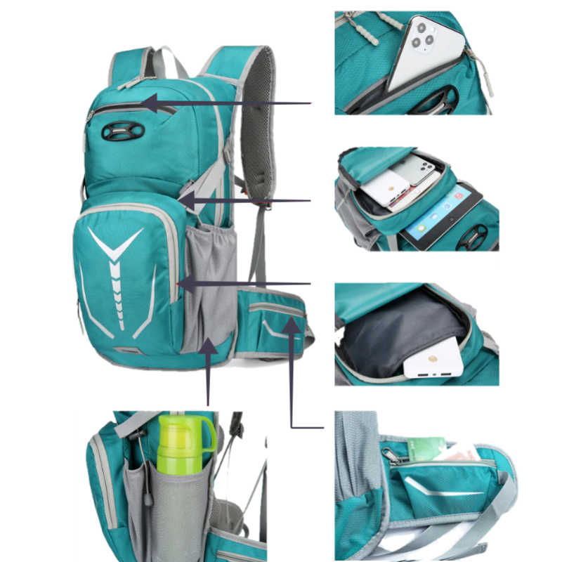 Sportowy plecak 12L damski męski szary (PT005)